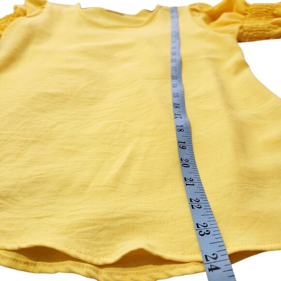 Les Amis Top For Women Size Small Yellow Relax Fit Short Sleeve Lightweight - Picture 8 of 10